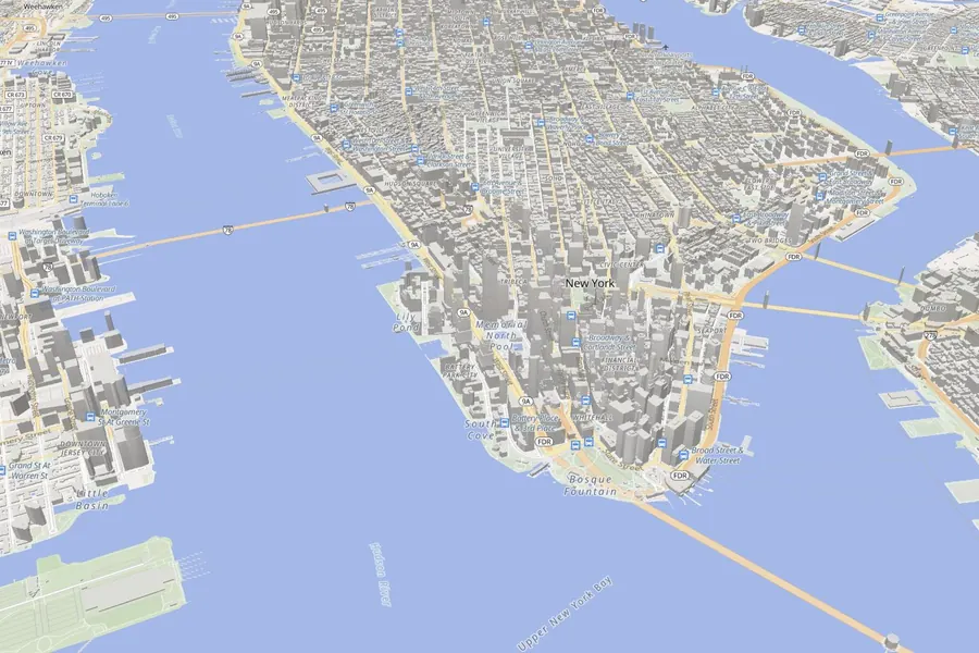 3D map of New York
