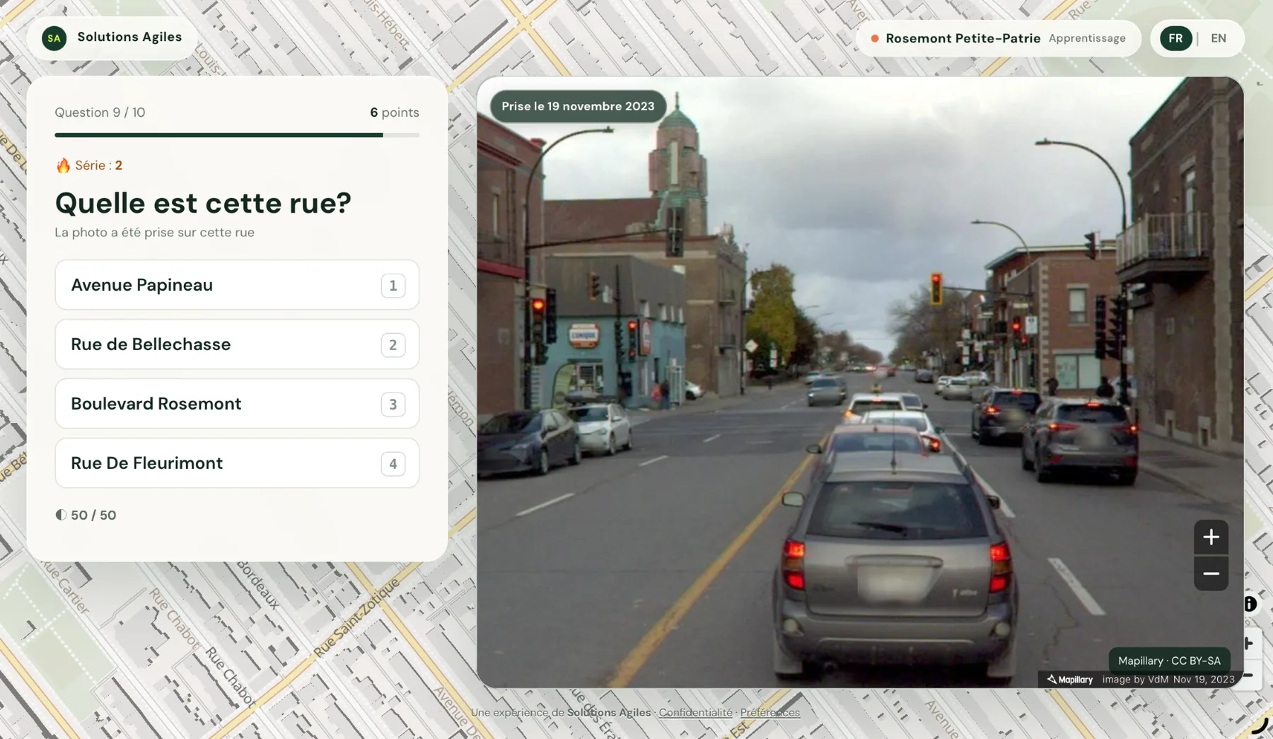 Même question photo tournée vers un autre angle de la rue dans Rosemont